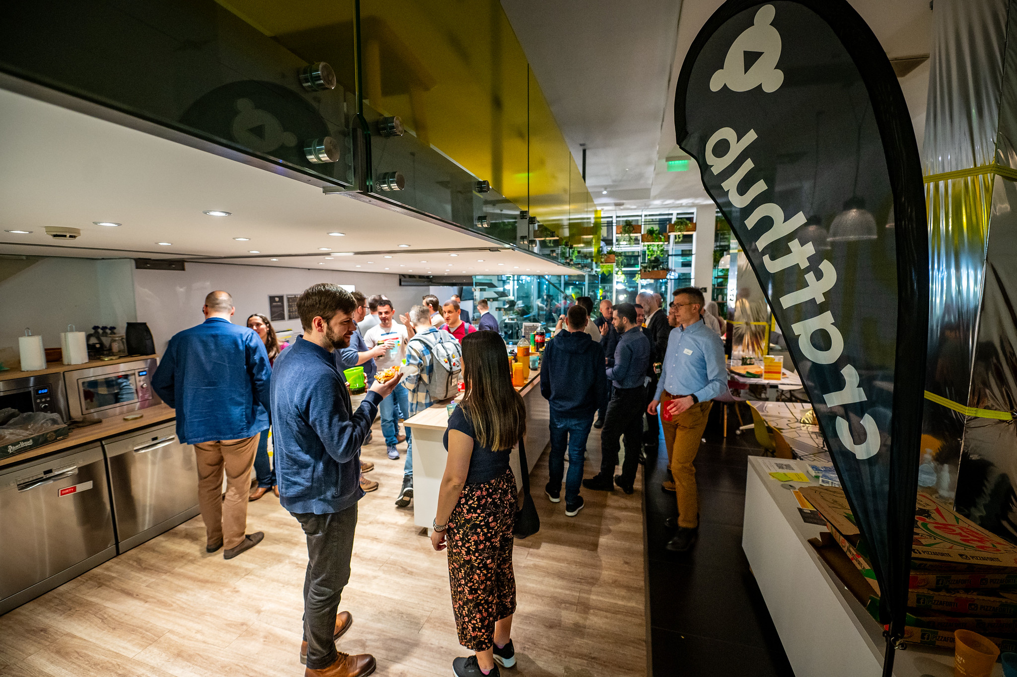 Attendees gathered around the venue during networking.